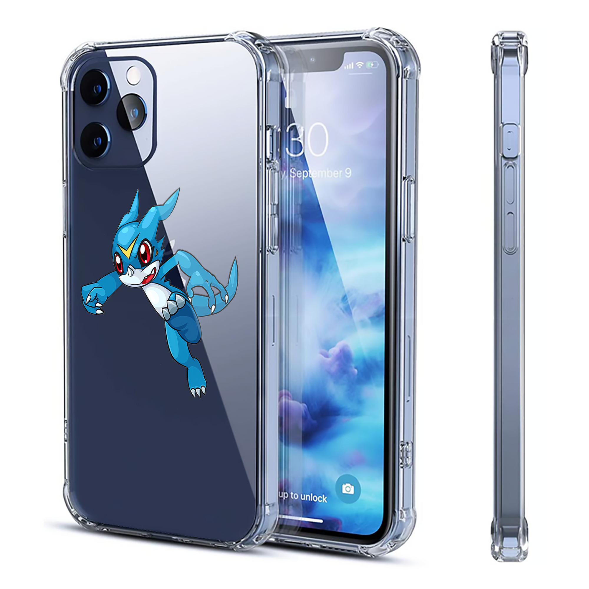 （画像用） Digimon デジタルモンスター/デジモン 【iPhone 12シリーズ対応】透明スマホケース（クリアソフトケース）